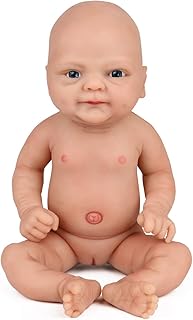 Vollence 14 Inch Realistic Real Baby Doll,PVC Free,Full Body Silicone Baby Dolls,More Like Real Kids,Handmade Lifelike Soft Alive Baby Doll with Clothes - Girl