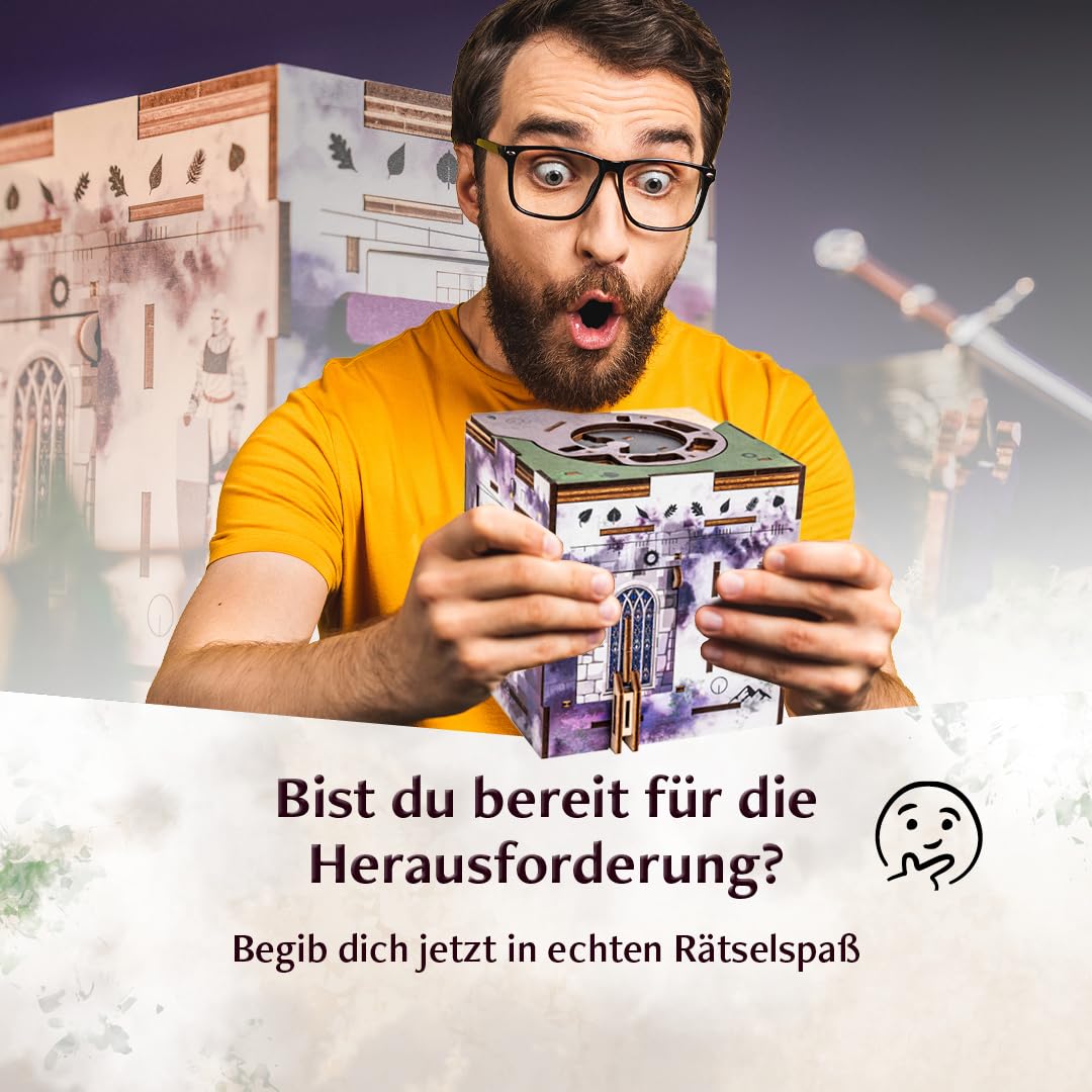 INSCAPE Cluebox Stonehenge´s Legacy interaktives 3D Holzpuzzle mit geheimen Mechanismen - Erlebe das Escape Room Spiel– Ideal für Rätselfans und Erwachsene - Rätselbox - Puzzle Box - Geschenk
