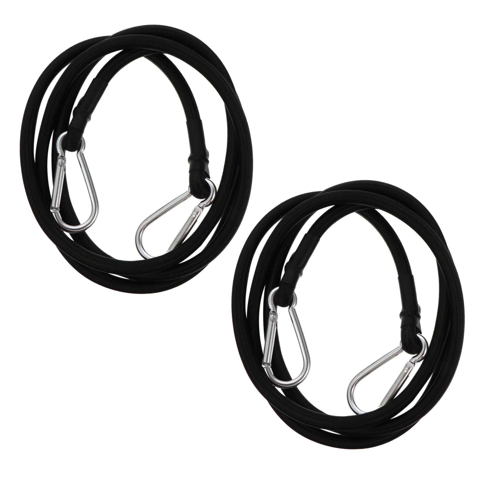 Anneome 2pcs Shelf Binding Rope Goods Binding Belt Bungie Cord Truck Straps Cargo Elastic Cord Cargo Straps Cargo Binding Device Bungee Cord Cargo Elastic Rope Cargo Binder Polyester Black