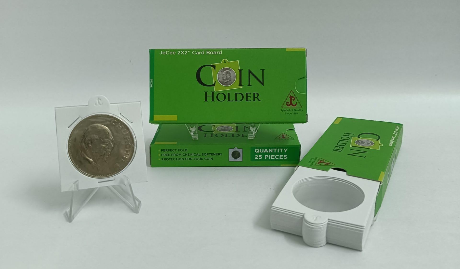 Coin Holders(2"x2") for storage and preservation of coin collection – Pack of 25 (0(40mm))-image-29