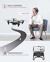 Vista 3 de DEERC D20 Mini dron para niños con cámara FPV HD 720P, juguetes de control remoto con regalos para niños y niñas con retención de altitud, modo sin