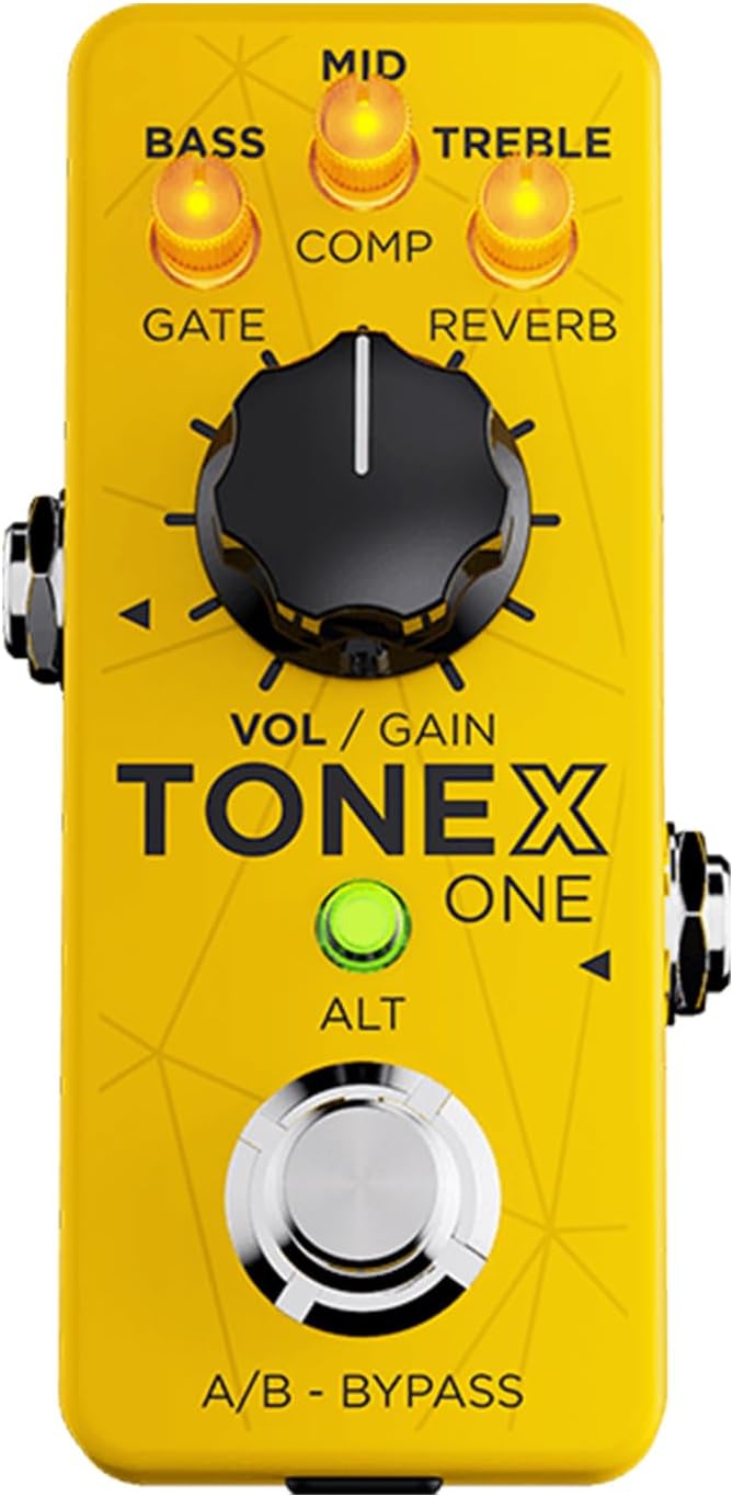 IK Multimedia TONEX ONE Brown Sound Red Limited Edition Guitar/Bass Modeling Pedal with TRS mono/stereo out, 20 preset slots, A/B or on/off configurations
