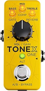 IK Multimedia TONEX ONE Brown Sound Yellow Limited Edition Guitar/Bass Modeling Pedal with TRS mono/stereo out, 20 preset slots, A/B or on/off configurations