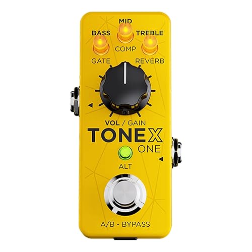 IK Multimedia TONEX ONE Brown Sound Yellow Limited Edition Guitar/Bass Modeling Pedal with TRS mono/stereo out, 20 preset slots, A/B or on/off configurations