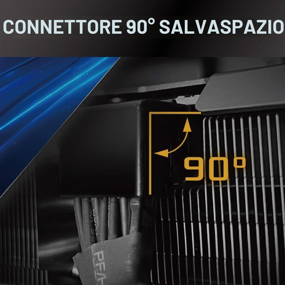 ASRock Cavo di alimentazione 12 V-2 x 6 600 W, conforme ATX 3.1 e PCIe 5.1, connettore GPU a forma di L, terminali HCS 16 AWG, per PSU ASRock Taichi/Phantom Gaming da 750 W +