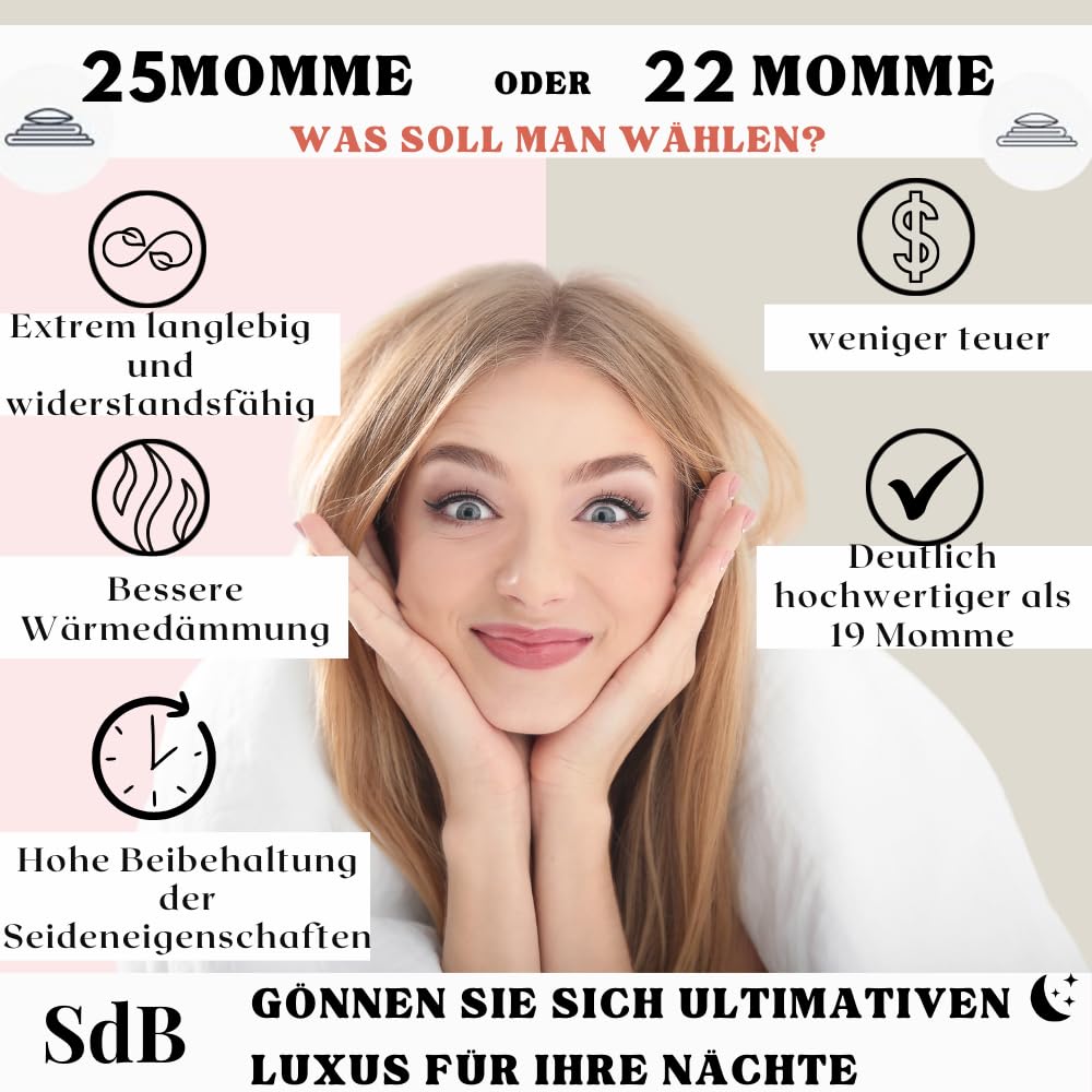 Seidenkissenbezug 100% Maulbeerseide, 25 Momme, Naturweiß, 40 x 60 cm