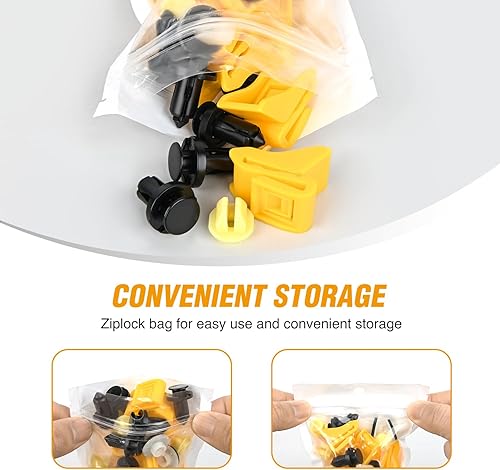 Vista 22 de GOOACC GRC-70 - 35 piezas de pernos de protección contra salpicaduras para motor, parachoques guardabarros, retenedor de empuje, clips de remache