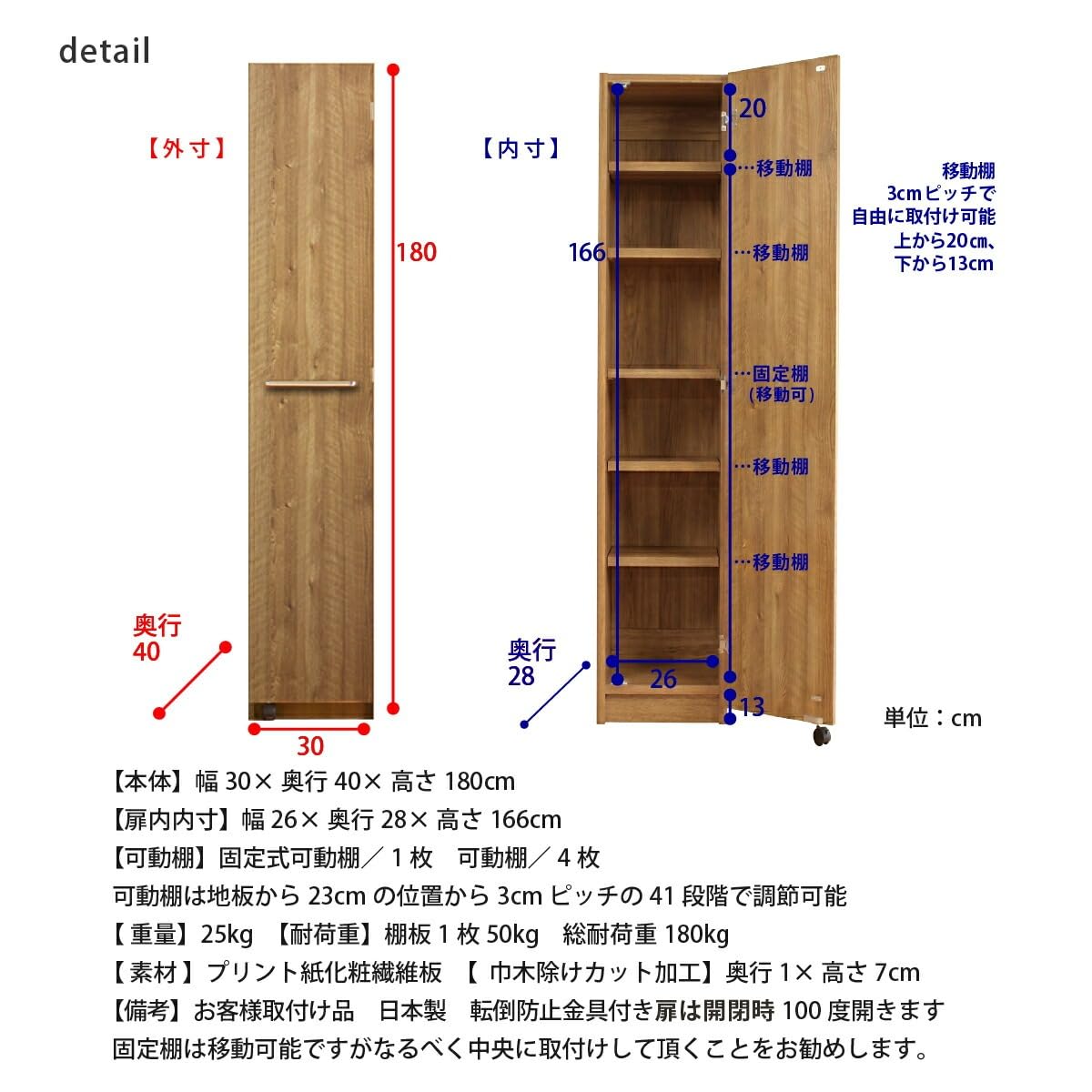 キッチンストッカー GK-30 30cm幅 Amazon｜MiHAMAの家具 キッチンストッカー 頑丈 スリムなのに大容量