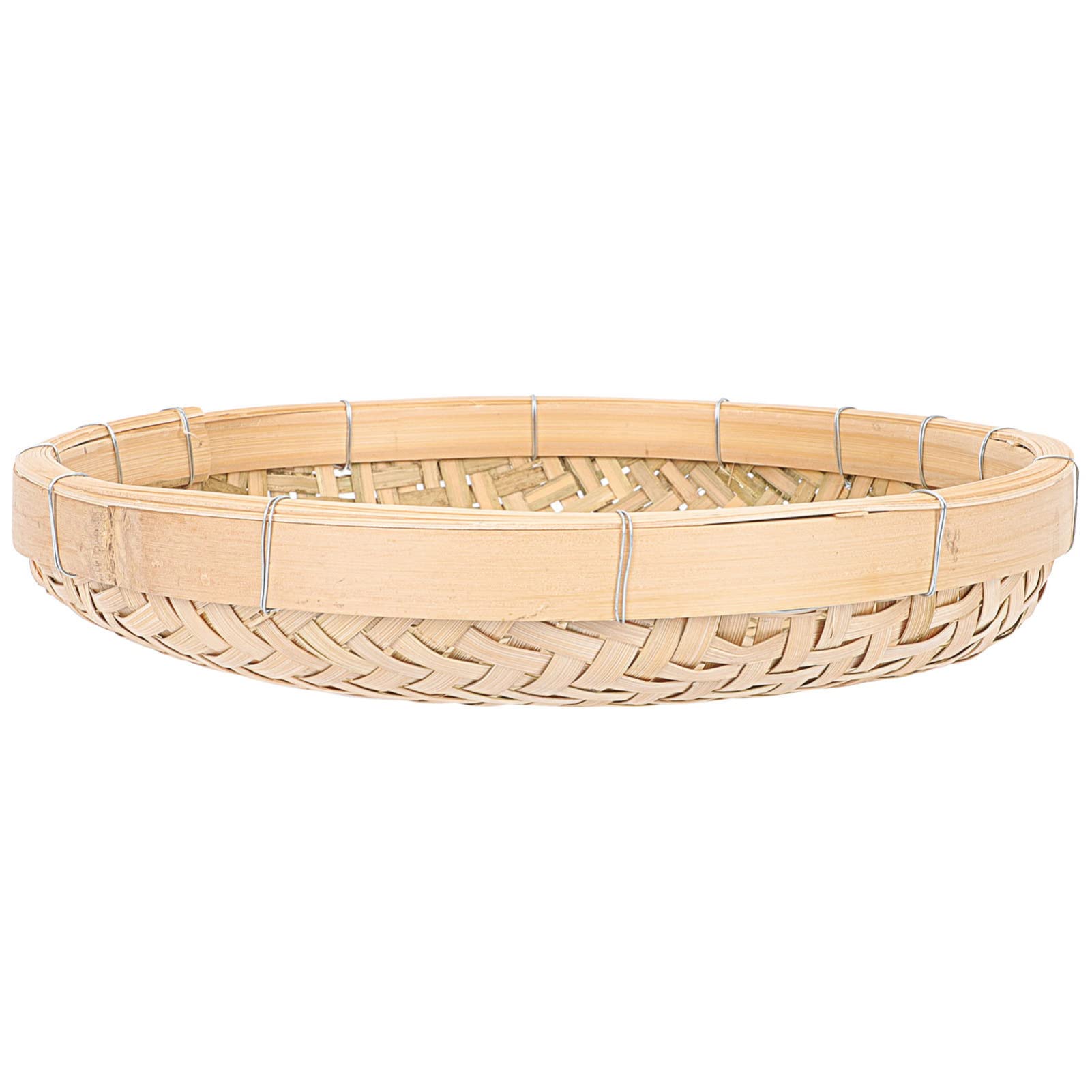 UTHCLO Handmade Weaving Basket Natural Food Sieve Storage for Sundries Kitchen Decor Versatile Use as Food Tray Storage Basket Home Organizer