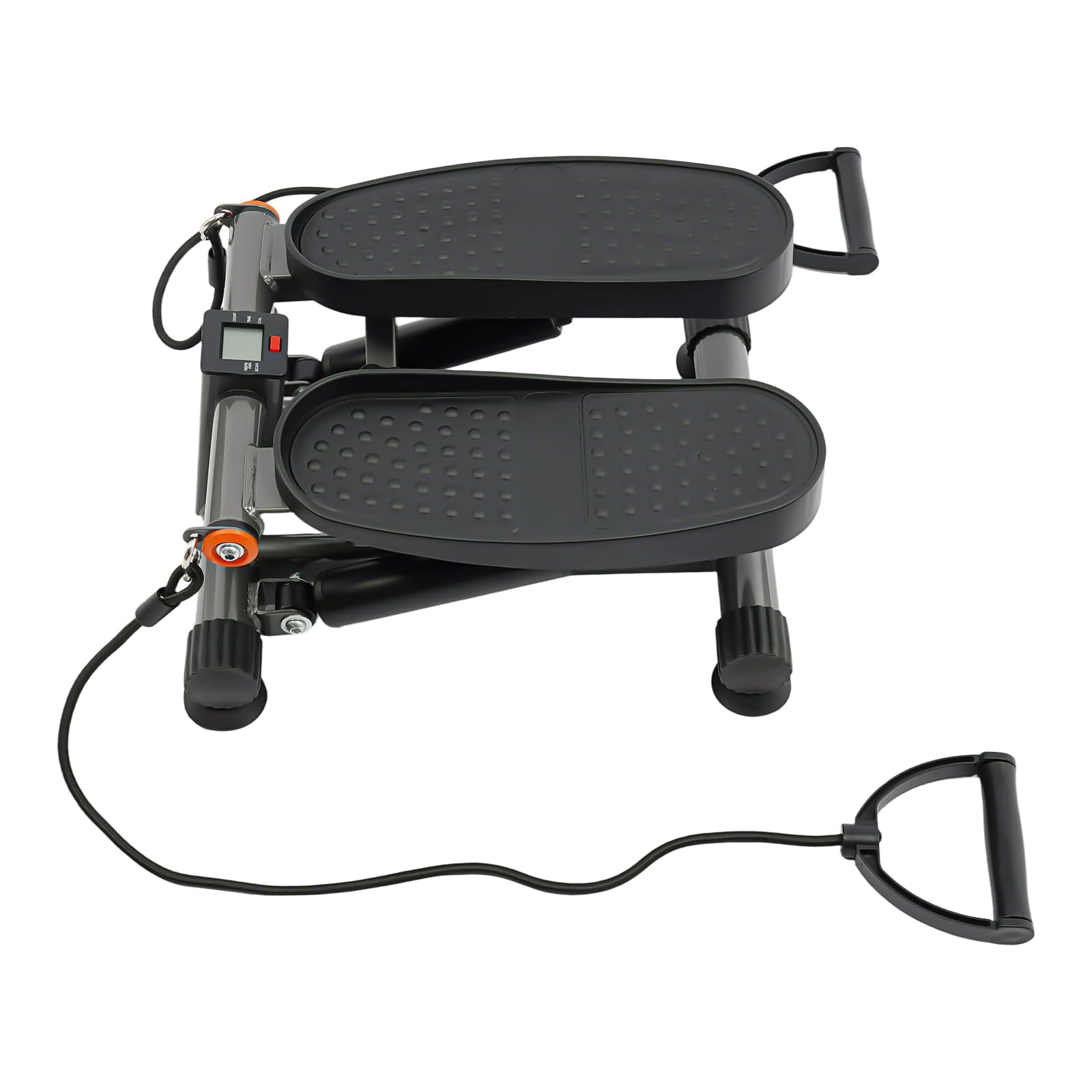 Stepper LCD Mini Stepper mit 2* Springseile, 33.5 * 41.5 * 19cm Stepper Für Zuhause Testsieger für Privathaushalte, Heimfitnessräume, Büros, Fitnessstudios