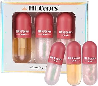 Natural Lip Plumper and Lip Care Serum, Plumping Lip Gloss Set,Lip Enhancer Full Lips Plumper, Plumping Lip Oil, Day & Night Moisturizing Repair Lip Gloss Set