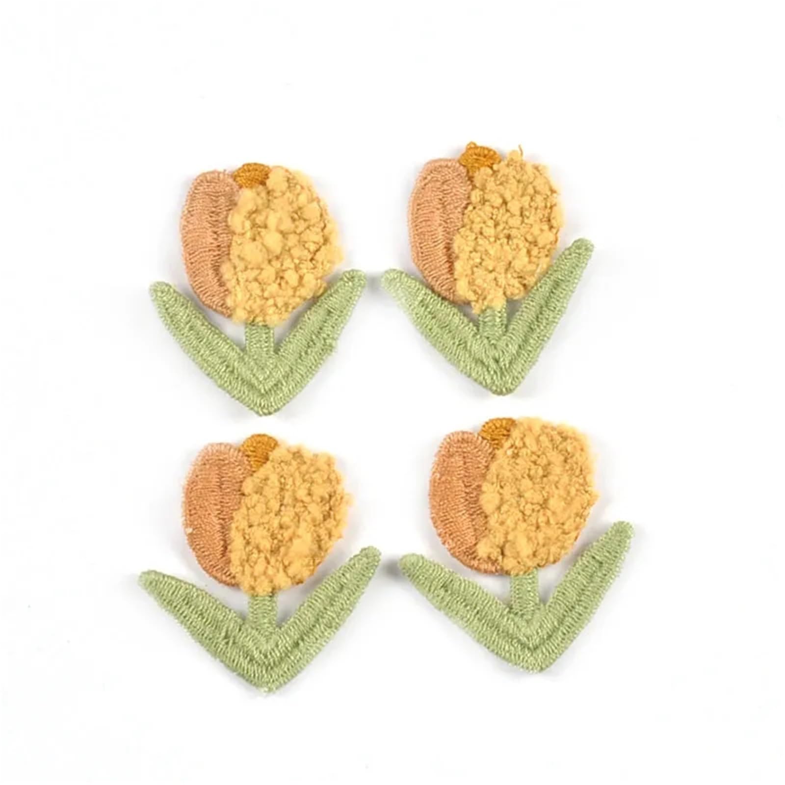Wtaxbh Color2 Iron On Patches 40Pcs 3.6X3.1cm Colored Mix Tulip Pattern Patchwork Patches Embroidery Clothes Sewing Accessories Hairpin Appliques Diy Supplies(Color2)