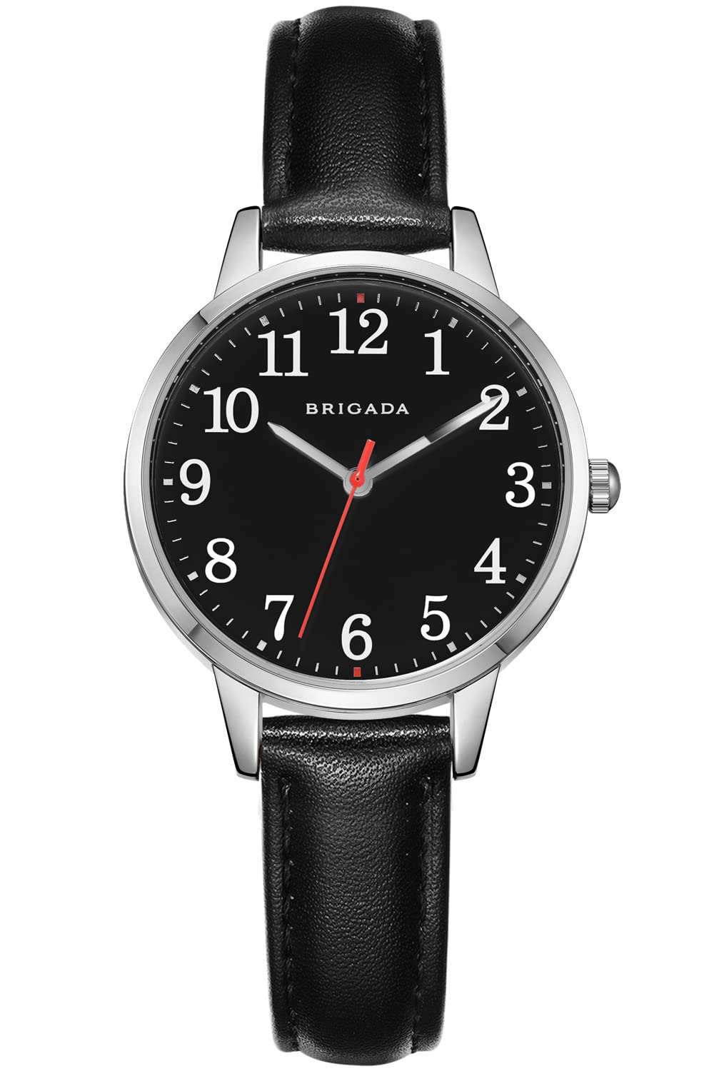 BRIGADA Womens Watch Elegant Watch for Women Leather Band Ladies Watch for Women Waterproof (B09B1Q14LR) Amazon Price History, Amazon Price Tracker