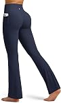 Willit Pantalons de yoga Femmes Leggings d'entraînement en feu avec des poches pour les femmes Tummy Control Leggings de yoga haute taille