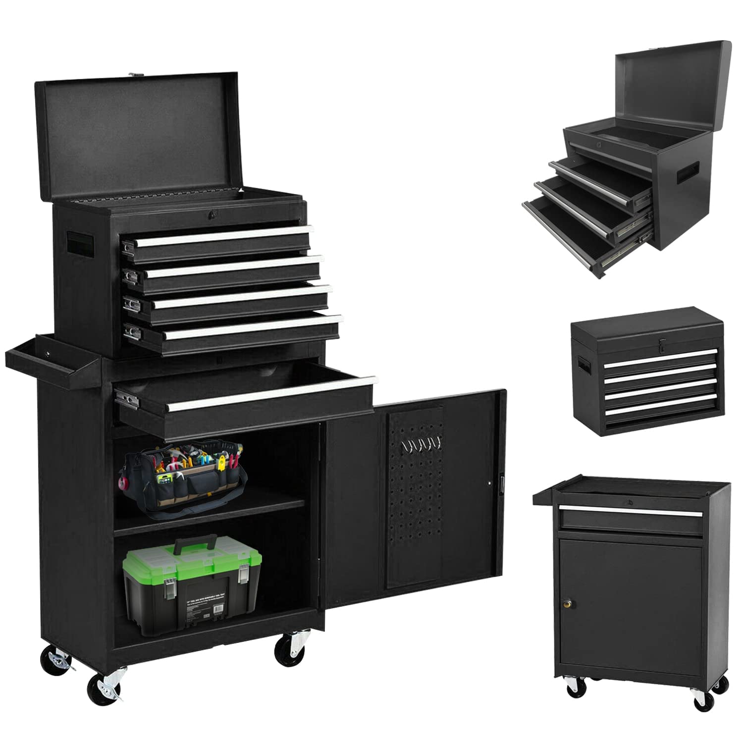 Buy 5Drawer Rolling Tool Box with Drawers Tool Chest on Wheels Keyed