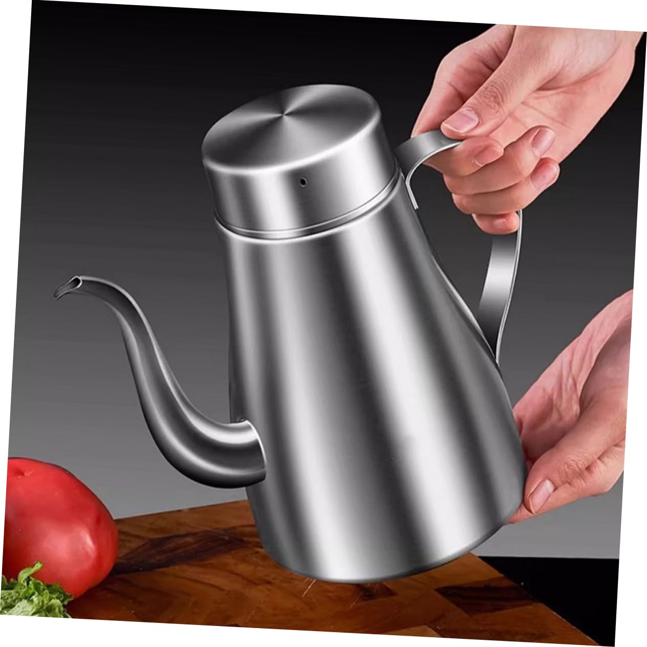 Hemobllo 18oz Bottiglia in Acciaio Inox per Olio da Cucina Contenitore da Beccuccio Antigoccia per Conservare Olio Aceto e Condimenti Design Professionale per Cucinare e Insalate