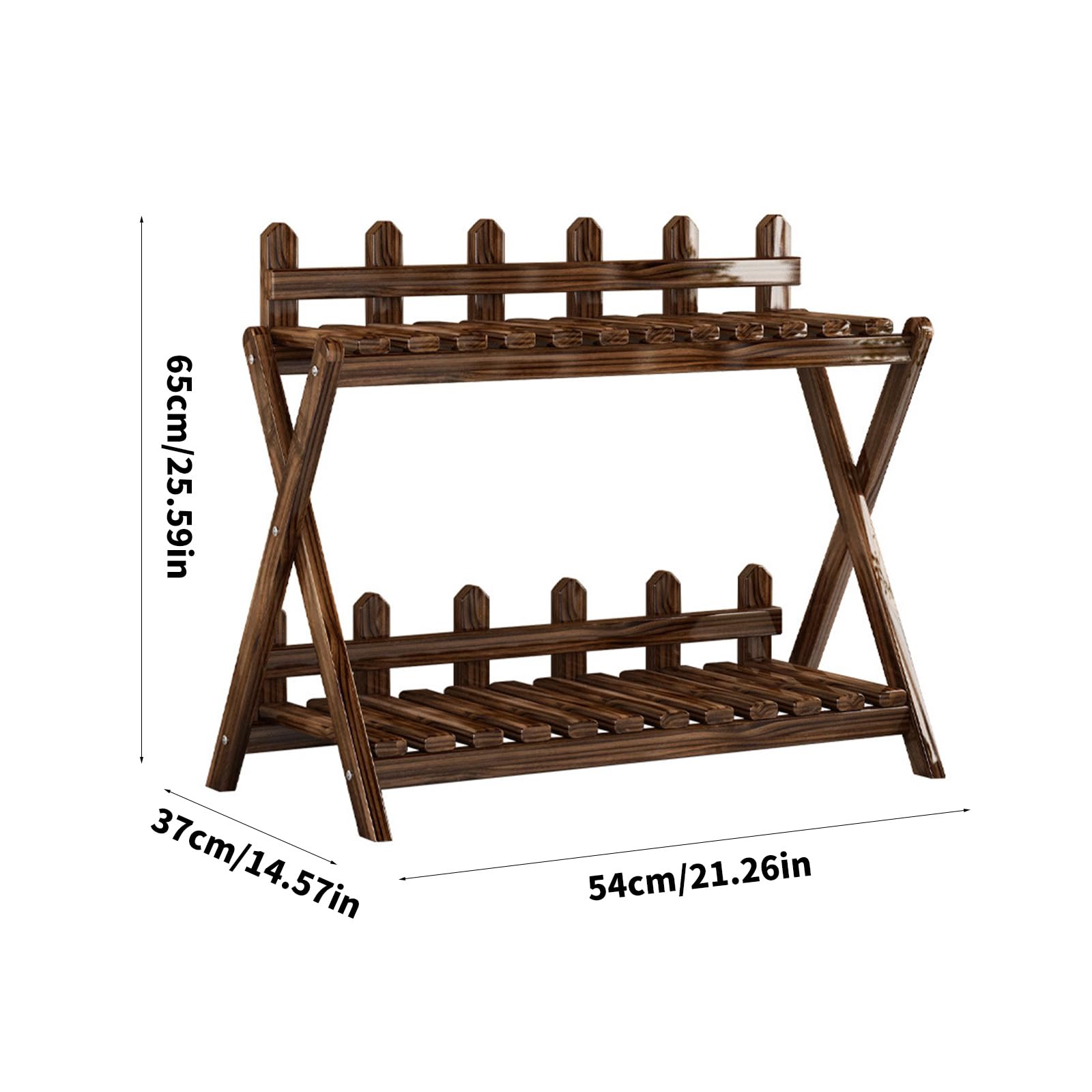 Scaffale in legno realizzato a mano, supporto pieghevole per piante