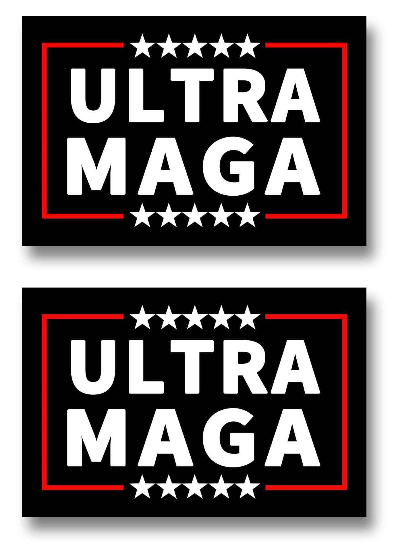 2 Pack Anti Joe Biden Ultra MAGA Car Magnet Proud Republican America 2022 Funny Magnet Auto Truck Fridge Magnetic Bumper Decal