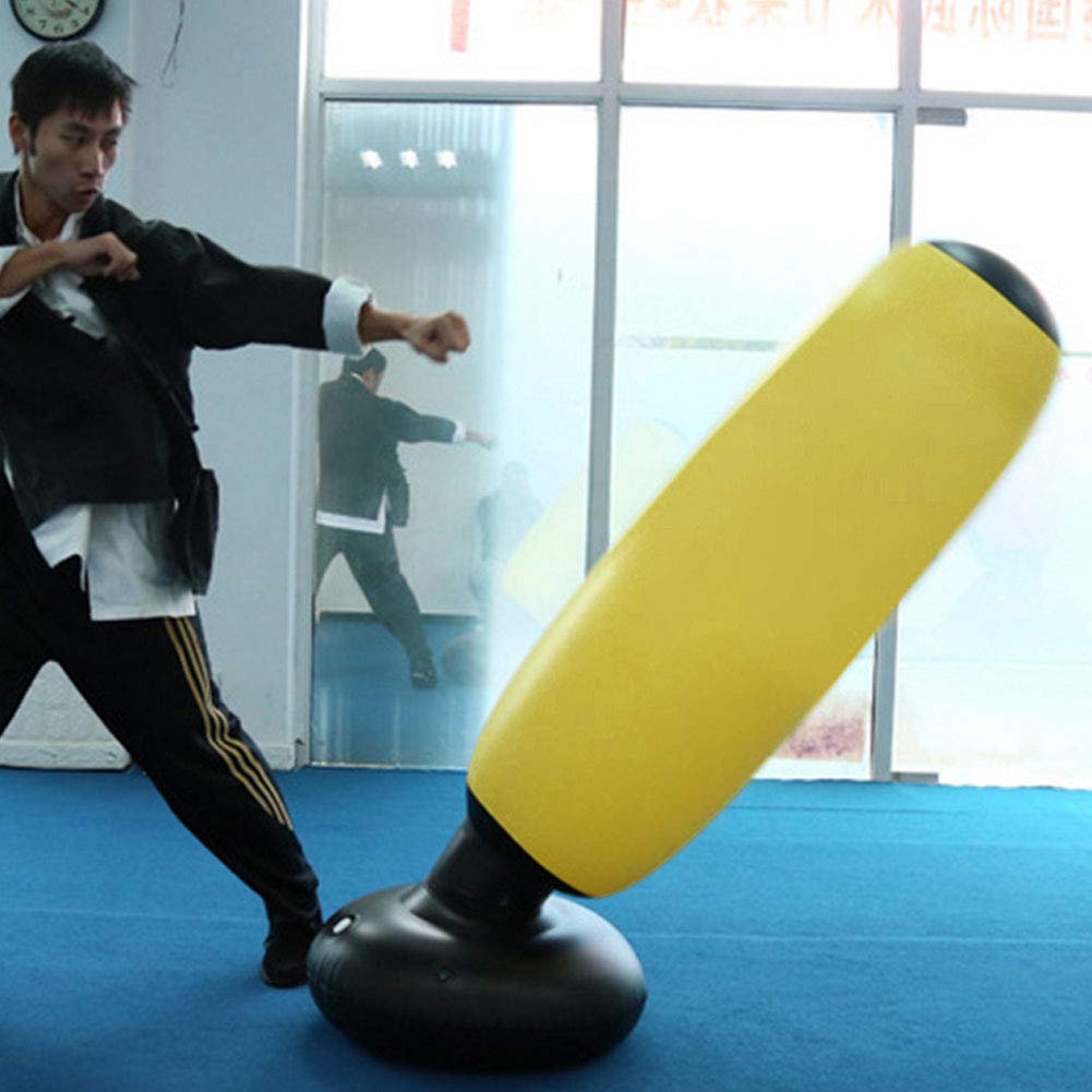 Opblaasbare Bokszak - PVC 160 cm Fitness Hit Zandzak Volwassenen Kinderen Opblaasbare Kolom Tumbler Bokszak (zwart