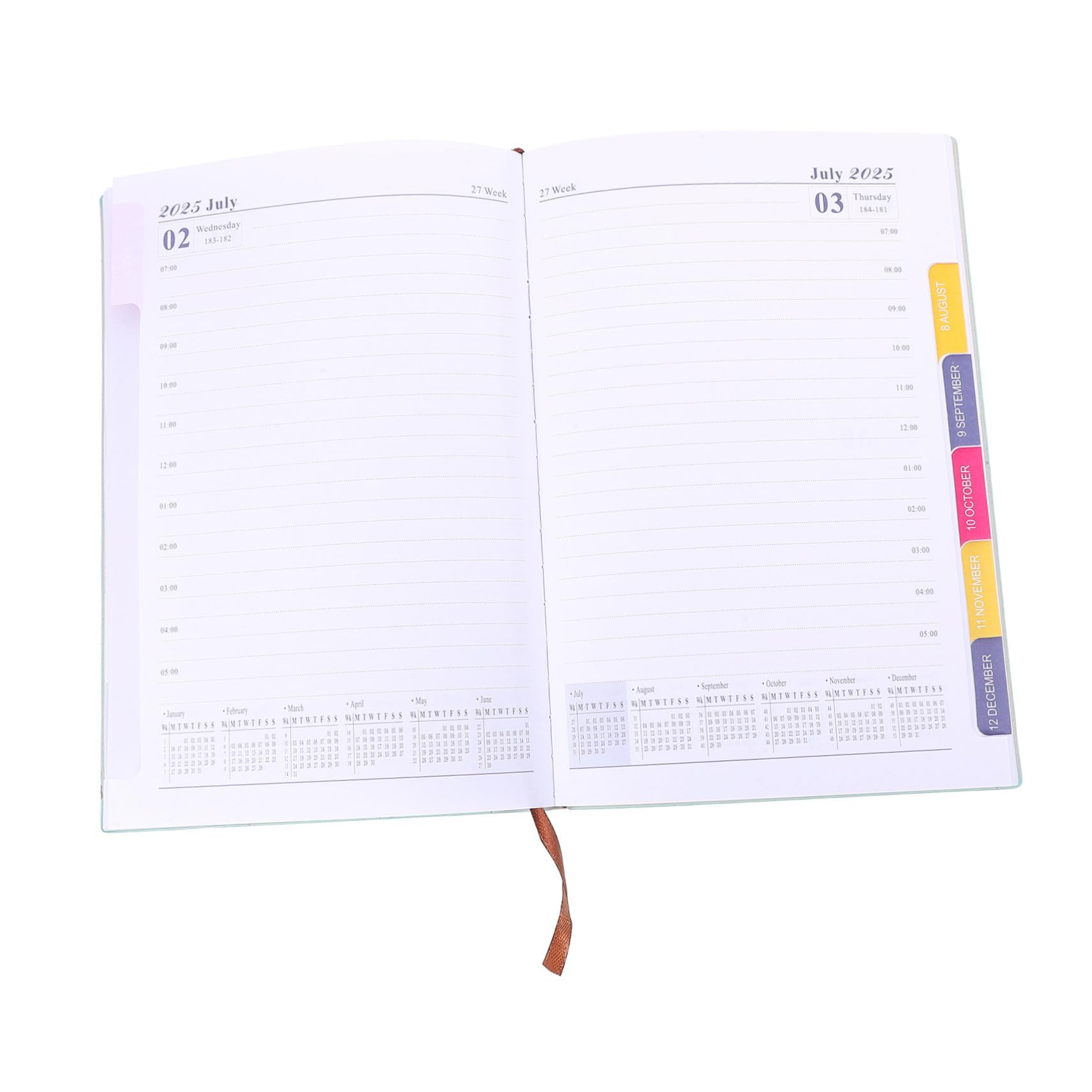 Angoily 4 Stück Daily Planner English Tageskalender Notizbuch für Präzise Tagesplanung Glattes Schreiben Einzigartiges Design Handlich für Büro und Zuhause Perfektes Planungstool