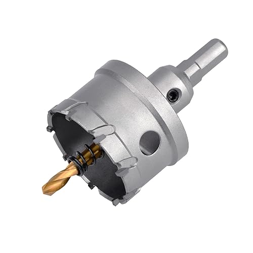 Sierra de agujero con punta de carburo de 4 pulgadas3.937 in, sierra de agujero de acero metálico con broca, cortador de agujeros para metal grueso,