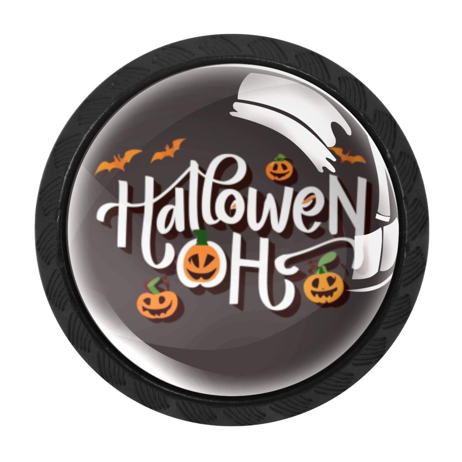 Chenzzzz Multicolored 16 4 Pieces Halloween Drawer Knobs, 35Mm Black Kitchen Cabinet Knobs, Drawer Pulls And Knobs, Glass Cabinet Hardware Single Hole Knob For Cabinets And Drawers Round