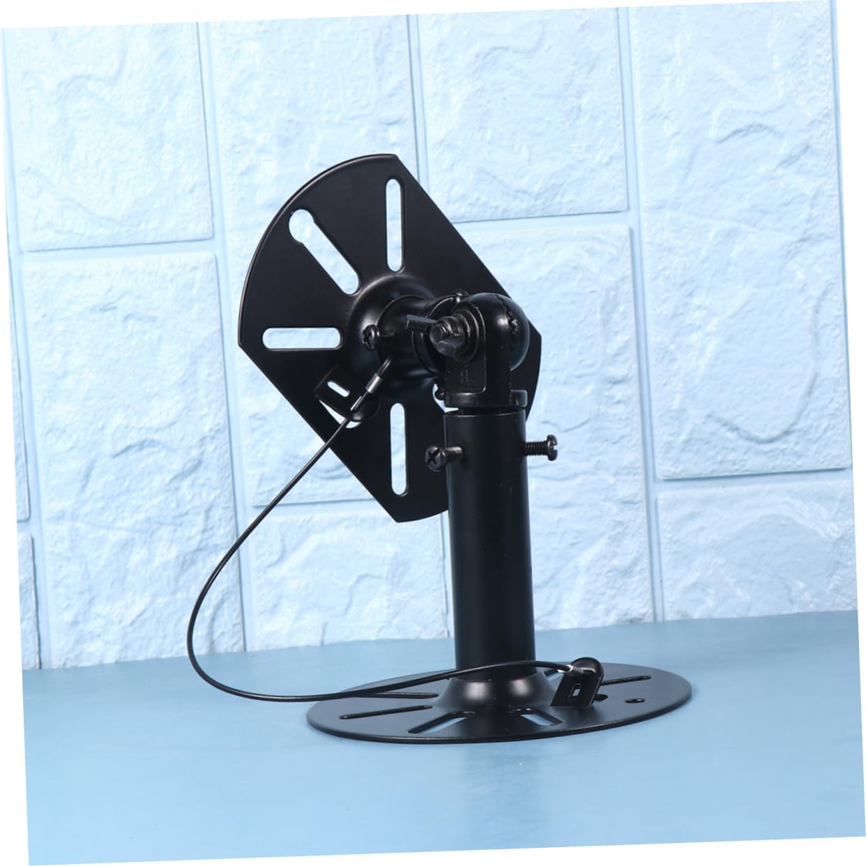 Angoily 2pcs Speaker Wall Mount Bracket with Rotation Hanging Rack for Surround Sound Speakers Ktv Bar and Home Theater Sleek Black Design