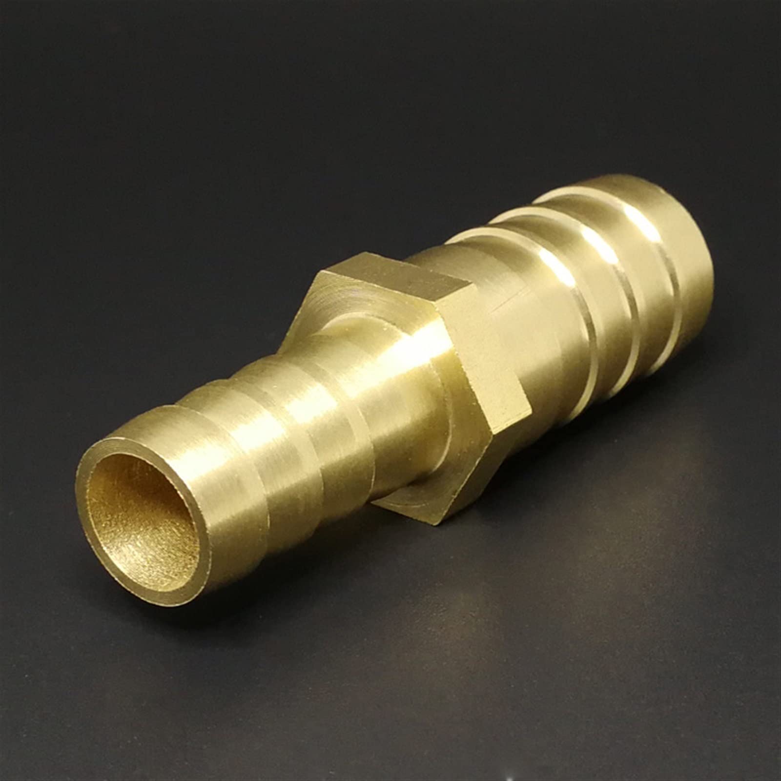 Schlauchanschluss mit Widerhaken, Kupplungsstecker, 4 STÜCKE Messing Gerade Schlauch Rohrverschraubung Gleich Barb Reduzierung Joint Gas Kupfer Stacheldraht Koppler Stecker Adapter(Size:12mm 14mm)