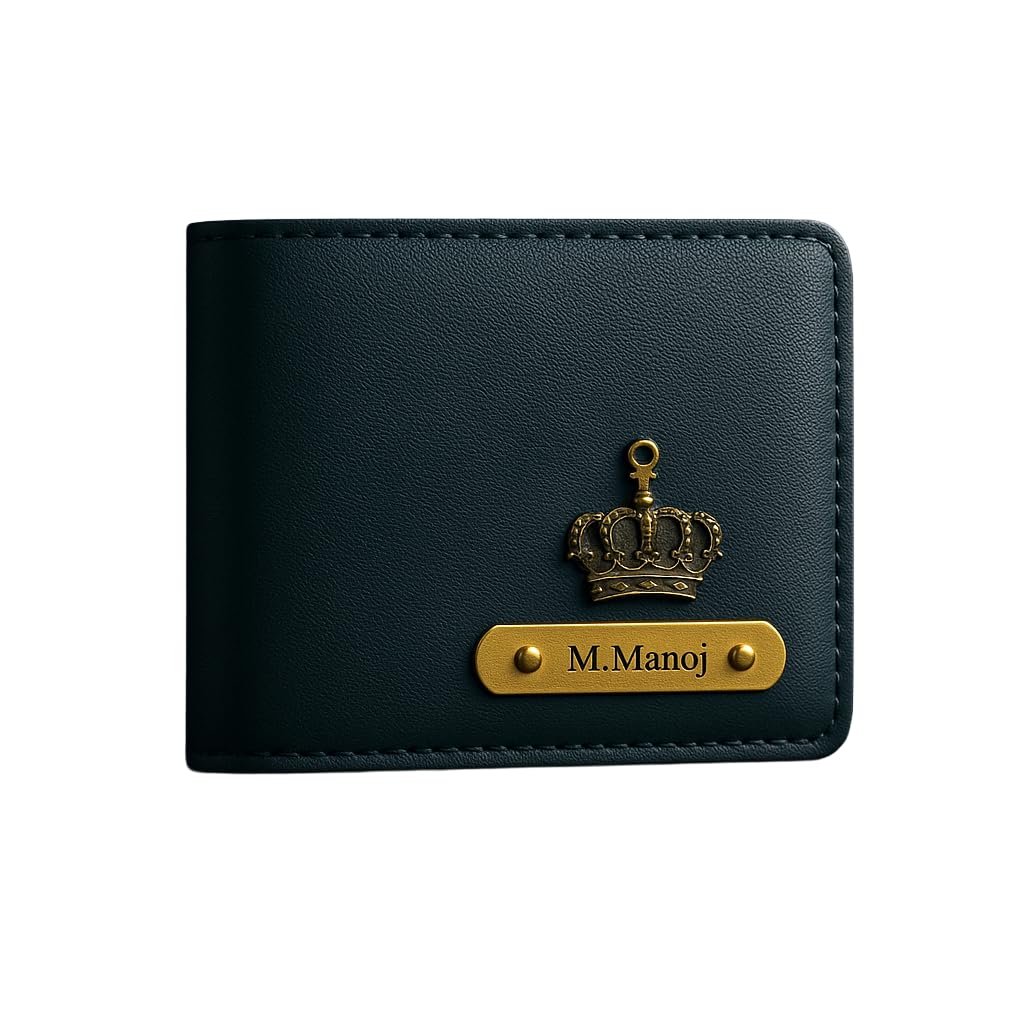 Personalised Medical Professional Leather Wallet with Caduceus Symbol, Gold Nameplate, Multiple Card Slots (Blue)-image-46