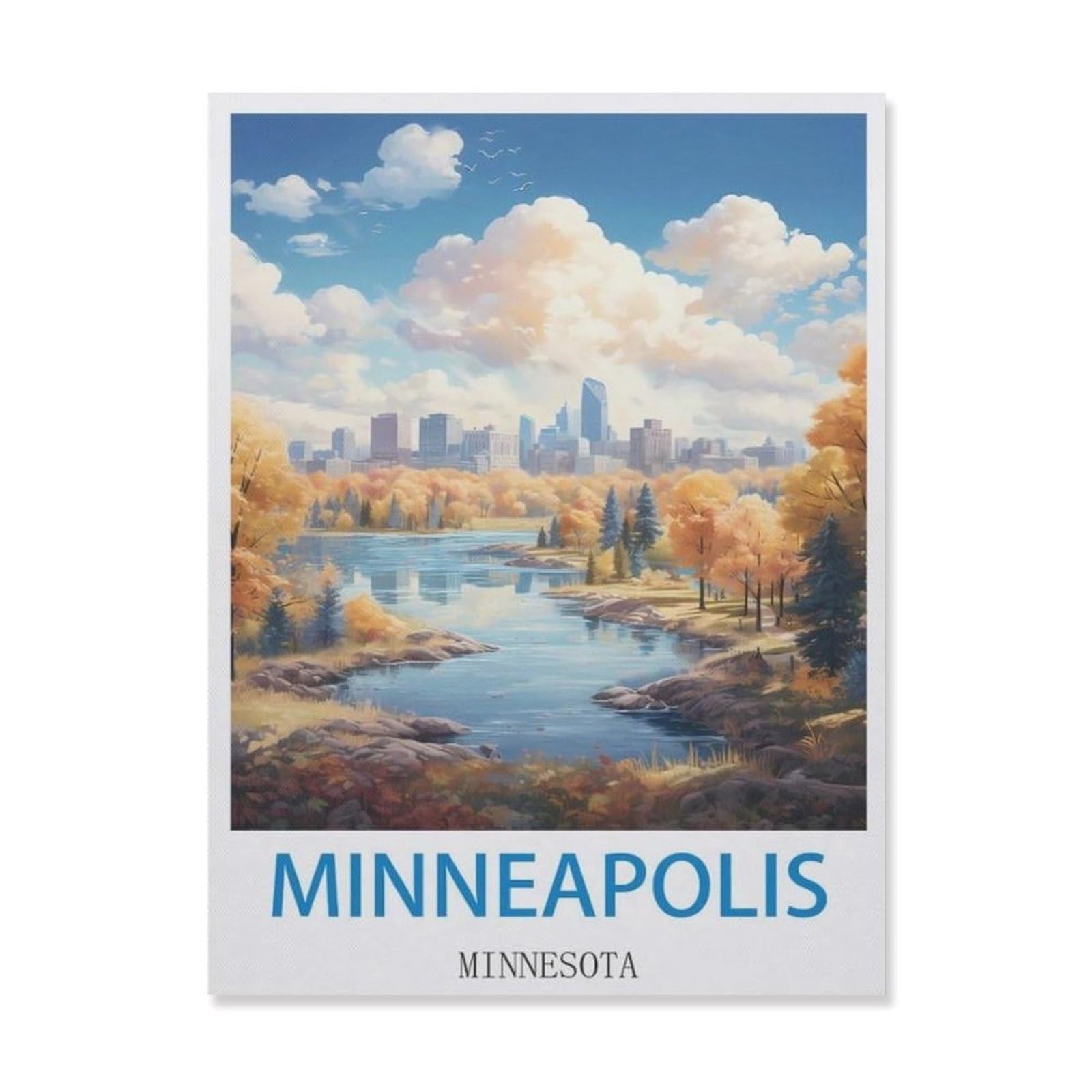 Tin Sign，Minneapolis Minnesota(15x30cm）