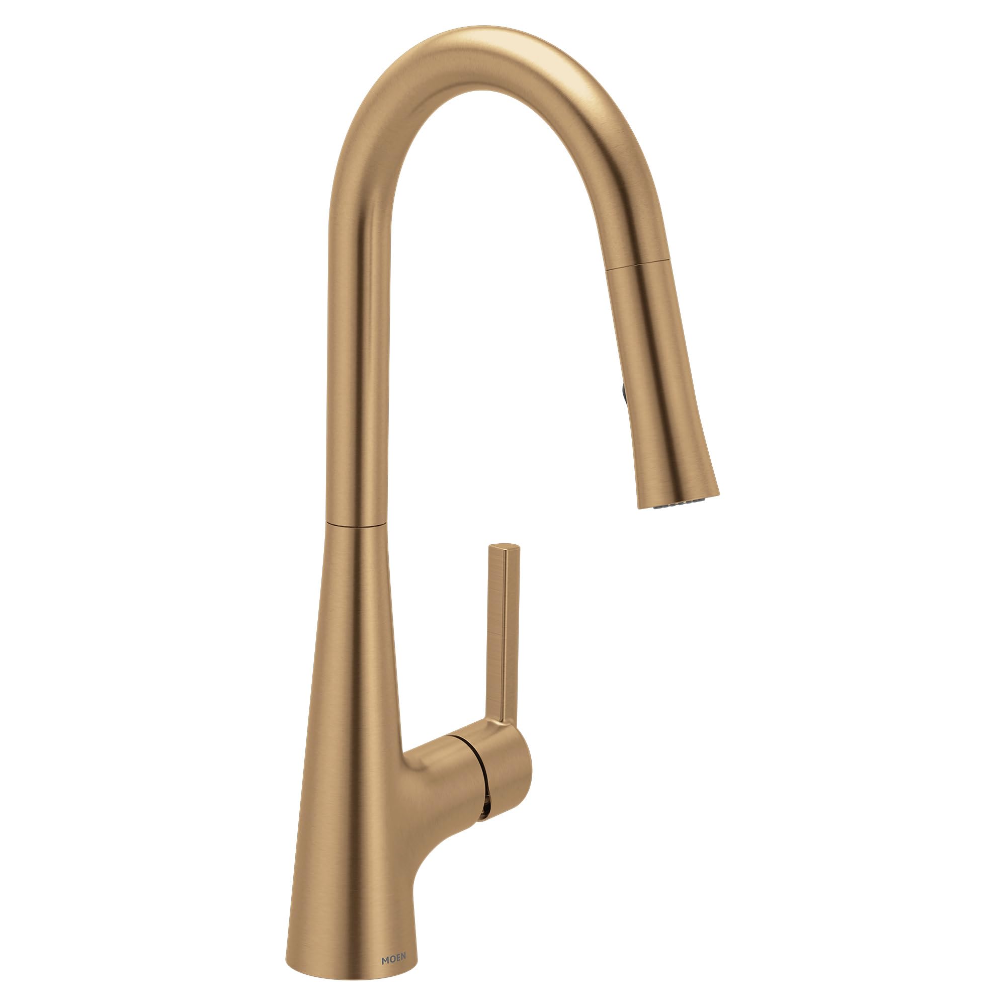Moen Ronan Bronzed Gold Pulldown Kitchen Faucet with SwivelControl