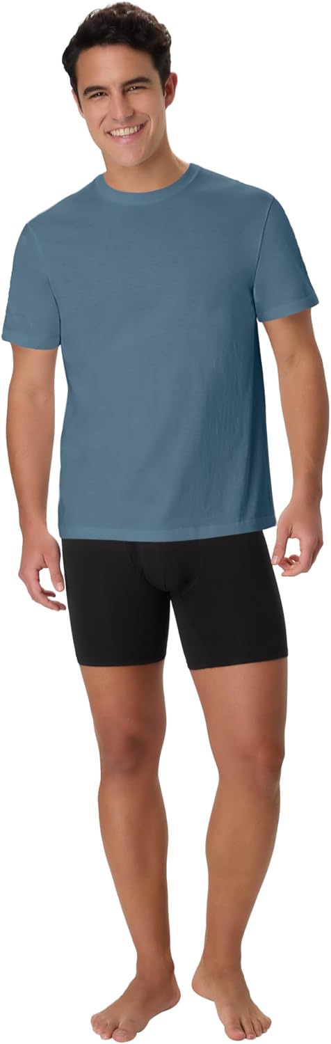 Hanes Men's Undershirt T-Shirts Pack, 5-Pack, Classic T Shirts for Men, Cotton Crewneck Tees, Wicking Clothing