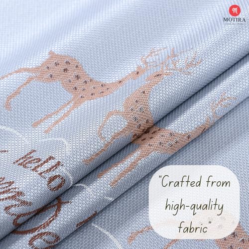 Image of Microwave Oven Cover by Motira - Floral Printed Top Cover with Premium Embroidery Designs and Elegant Tassels - Washable High-Quality Fabric Protector 35 x 80 CM (Light Grey).