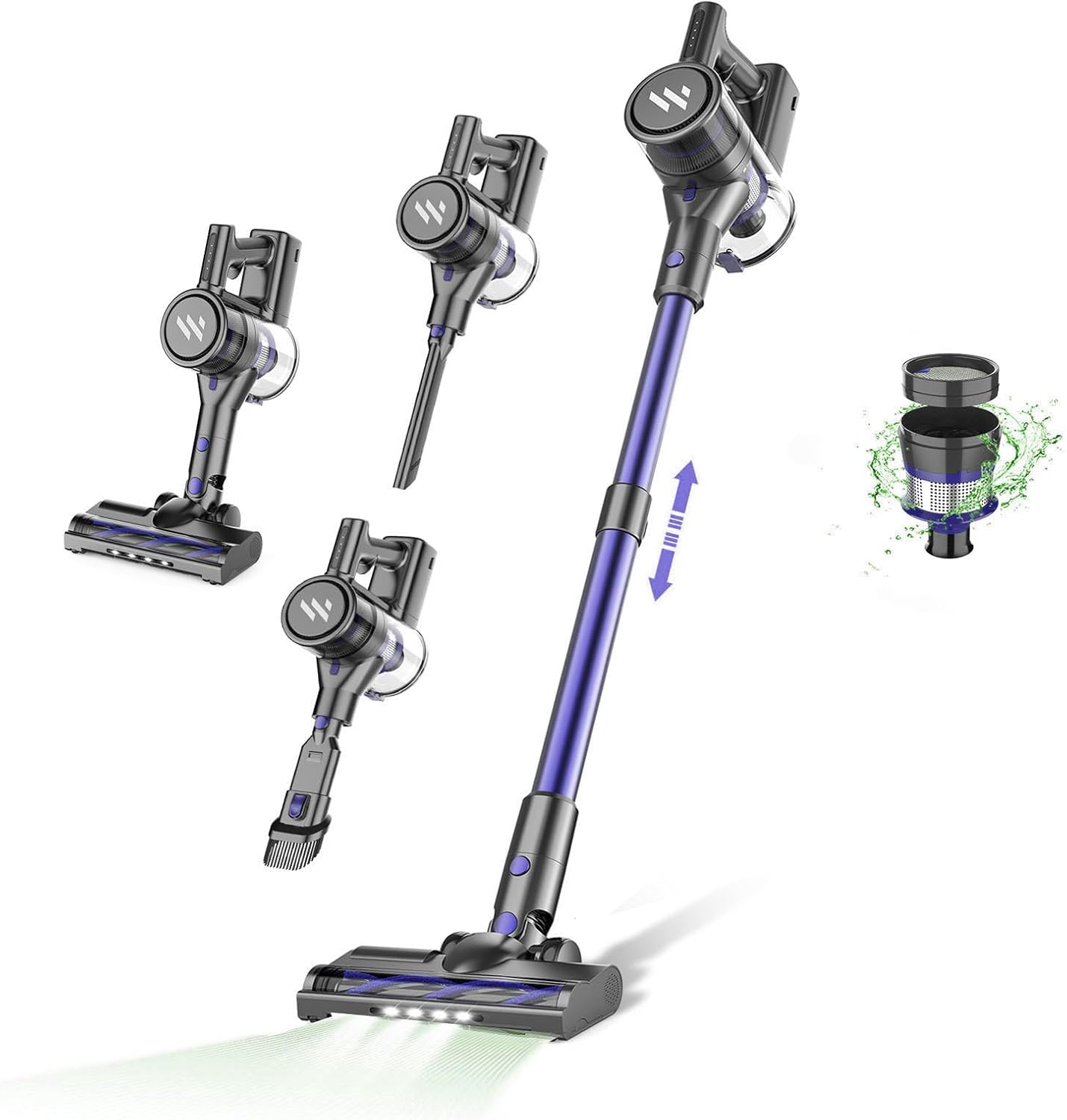 Lightweight Vacuum Cleaners for Home,Cordless Vacuum Cleaner with Super Suction,80000 RPM High-Speed Brushless Motor,Up to 35 Mins Runtime,Stick Vacuum Cordless Rechargeable for Hardwood Floor(Blue) Lightweight Vacuum Cleaners for Home,Cordless Vacuum Cleaner with Super Suction,80000 RPM High-Speed Brushless Motor,Up to 35 Mins Runtime,Stick Vacuum Cordless Rechargeable for Hardwood Floor(Blue)