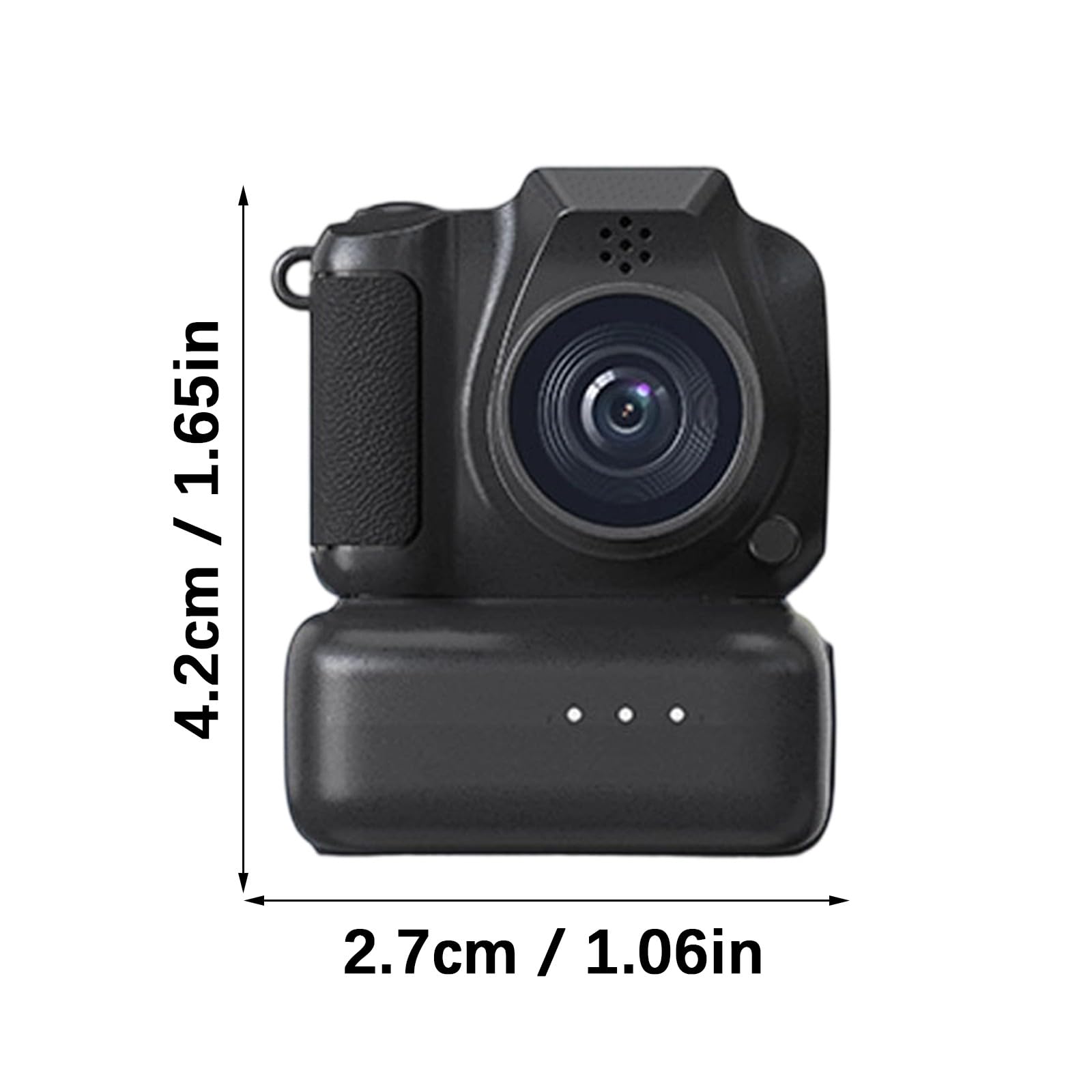 Cámara retro con resolución 1080P, pantalla de 1,3 pulgadas, bucle automático para fiestas diarias, cámara digital con bucle de batería externa