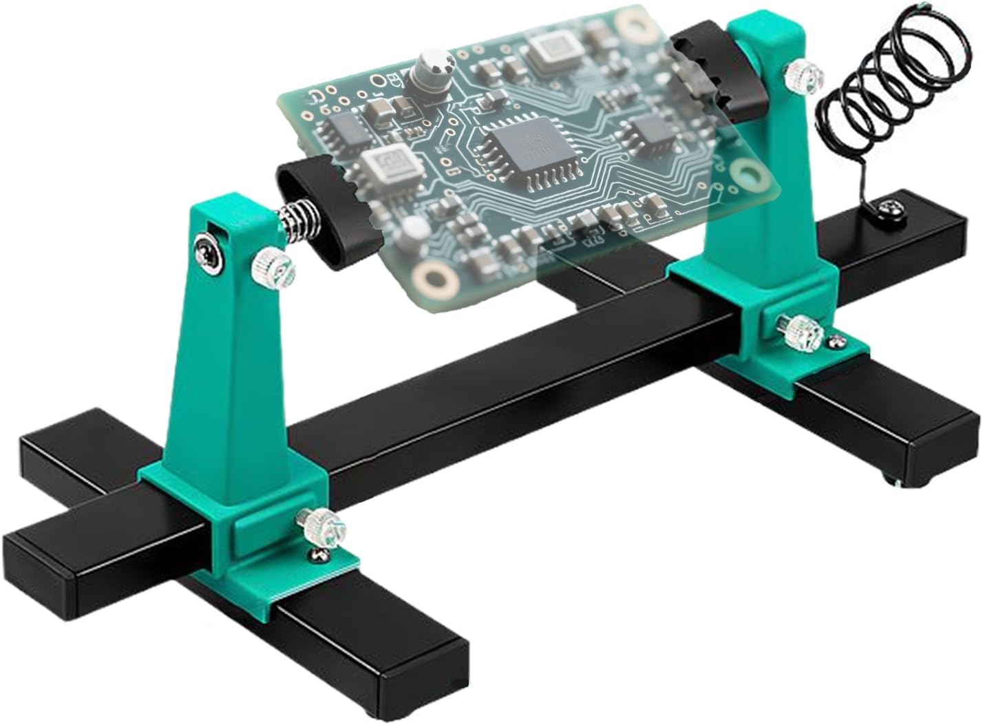 PCB Holder - Adjustable 360 Degree Rotating Precise Repair Holder, Clamping Tool, Hardware Category, Blue/Black for Electronics Phone Workshop Component Installation Repair Inspection Soldering Jig