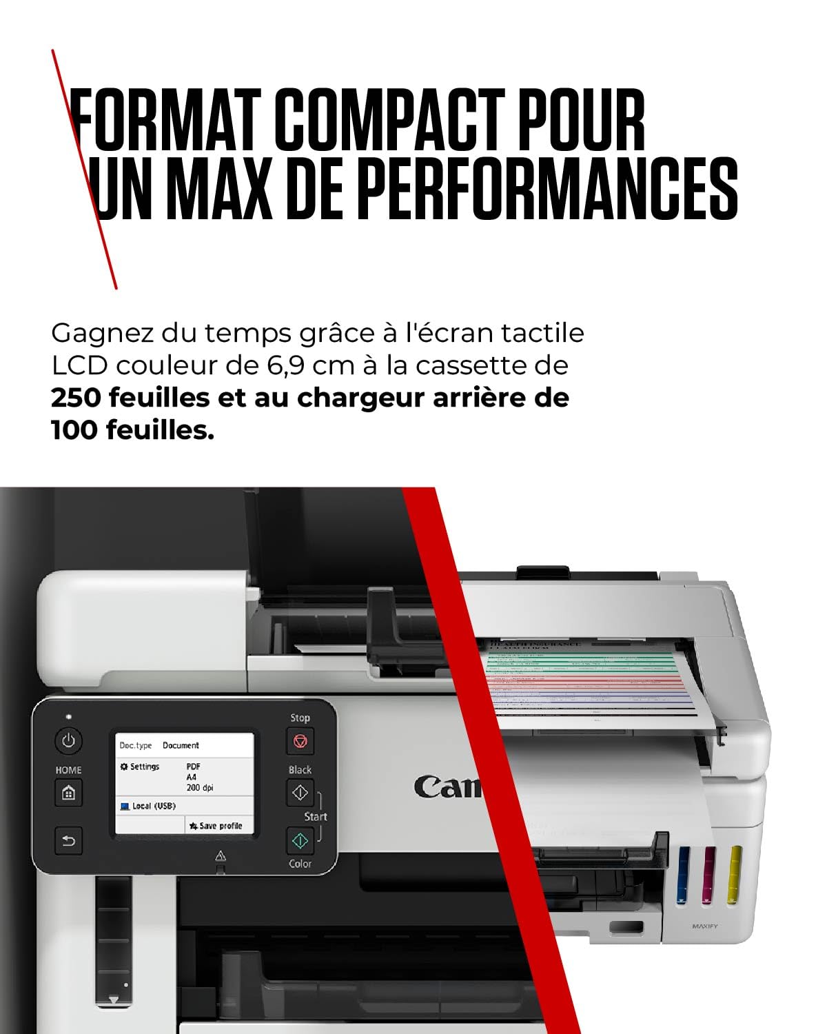 Canon MAXIFY GX6550 Imprimante Jet d'encre à Réservoir | Wi-FI | Économique