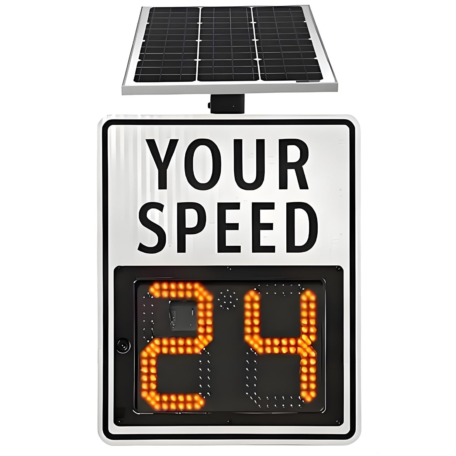 CelyToe Solar Speed Limit Sign With Remote White-20 * 28in