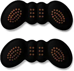 Par Protetor de Calcanhar Ortopédico para Sapatos – 1 Par em Silicone e Tecido – Alívio de Dores, Antibolhas, Conforto Diário e Ajuste Confortável Preto