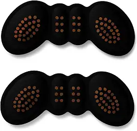 Par Protetor de Calcanhar Ortopédico para Sapatos – 1 Par em Silicone e Tecido – Alívio de Dores, Antibolhas, Conforto Diário e Ajuste Confortável Preto