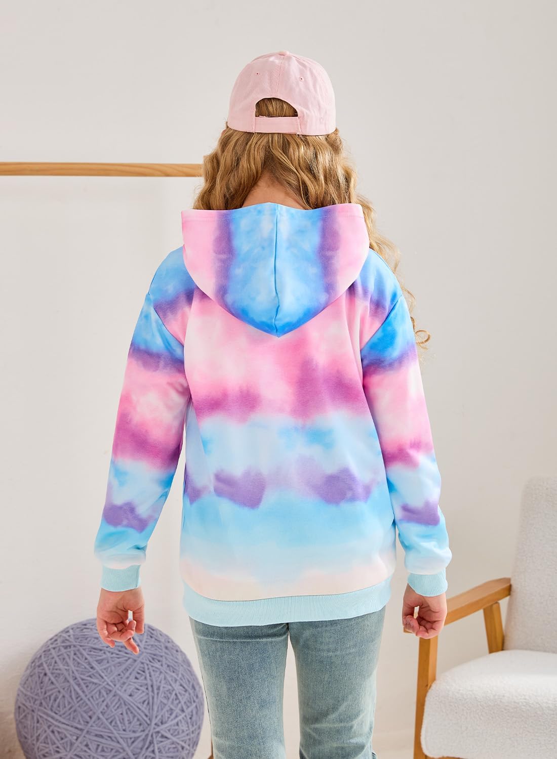 Belovance Girls Graphic Zip Up Hoodies Sweatshirt with Pockets Kids Hooded Coat Casual Outerwear Rainbow Unicorn 5-14 Years