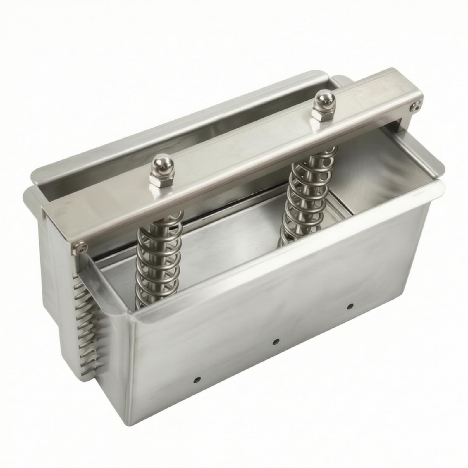 Pressa per Carne Stampo Pâté Yogurt Pressato in Acciaio Inox 304 Antiruggine con Chiusura di Blocco Smontabile per Pulizia Igienica Adatta Creativi, 200×100×70 Mm, Regolare