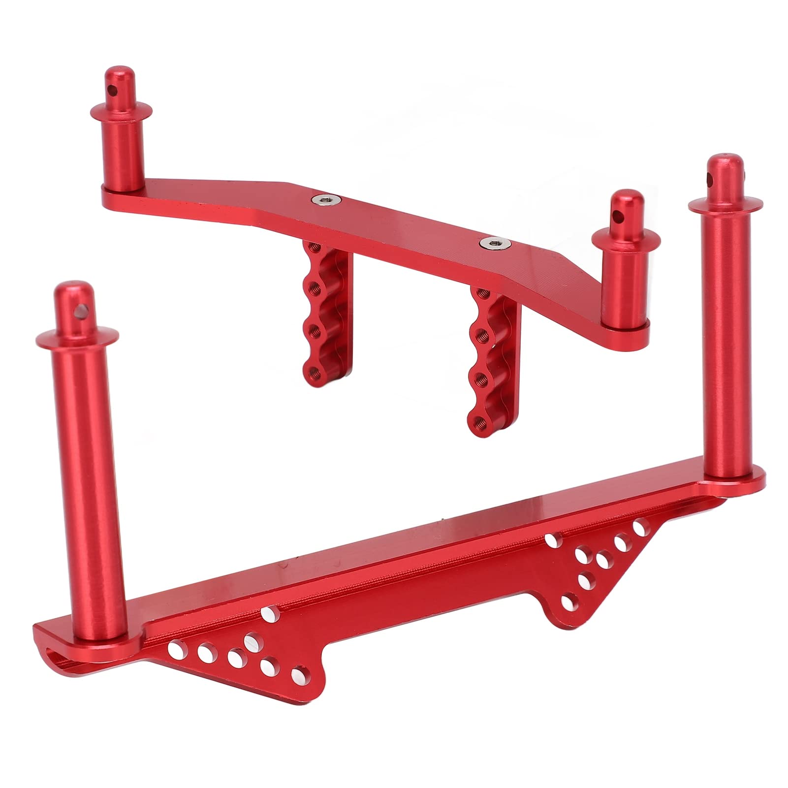 Soportes de carrocería delanteros y traseros de aleación de aluminio con postes de carrocería para coche Traxxas Slash 2WD 1/10 RC (Red)