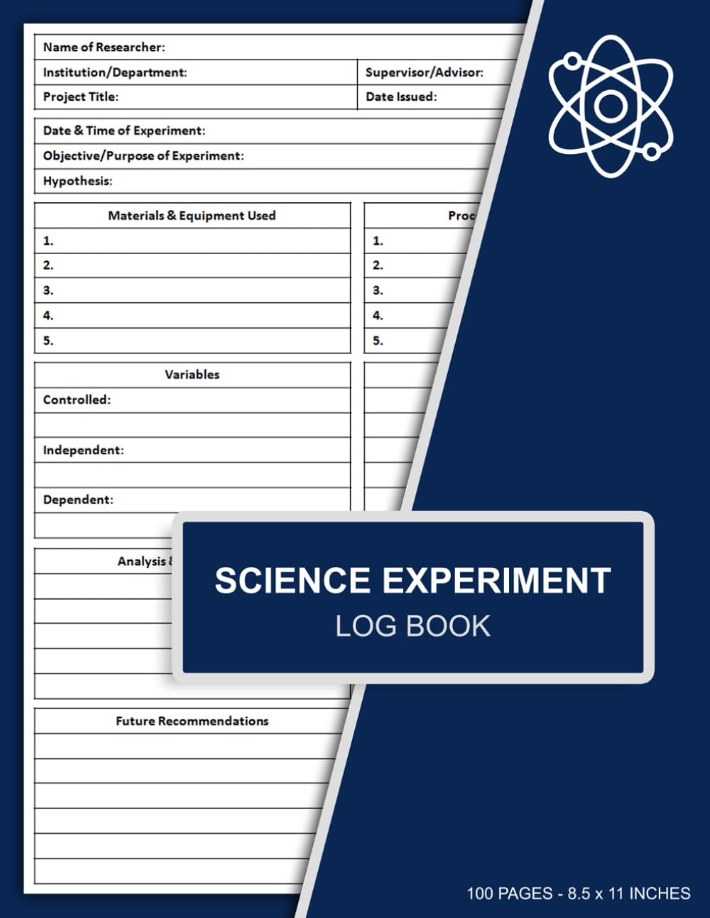 Science Project Log Book Template PHYSICS 101: Experiment Logbook