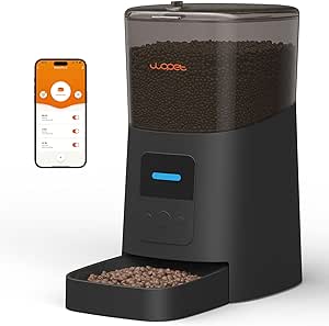 WOPET 6L Automatic Cat Feeder, WiFi Dog Feeder with APP Control for Remote Feeding, Automatic Cat Food Dispenser with Low Food Sensor and Voice Recorder, Up to 15 Meals Per Day asin的图片