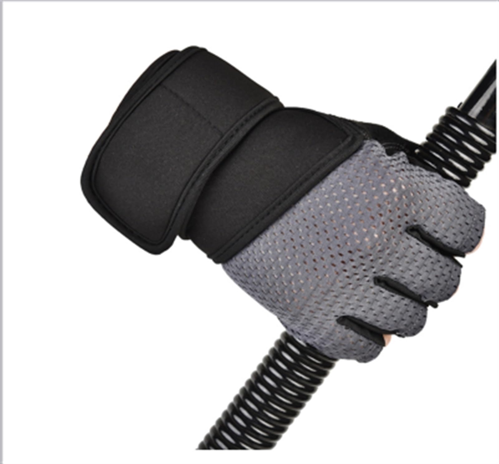 Guantes De Bicicleta De Montaña Guantes de medio dedo deportivos, antideslizantes, transpirables, fitness, guantes de pulsera de cuero