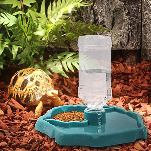 MACGOAL Automatic Reptile Feeder Reptile Food and Water Dish Bowl Reptile Water Dish with Bottle Tortoise Turtle Water… - Image 4