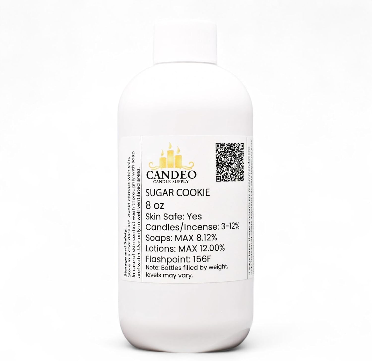 Sugar Cookie Fragrance Oil (8oz Bottle) | Candle Making, Soap Making, Room Sprays, Bath Bombs, Lotion, Car Fresheners, Wax Melts | Candeo Candle Supply | Phthalate Free & Prop 65 Compliant