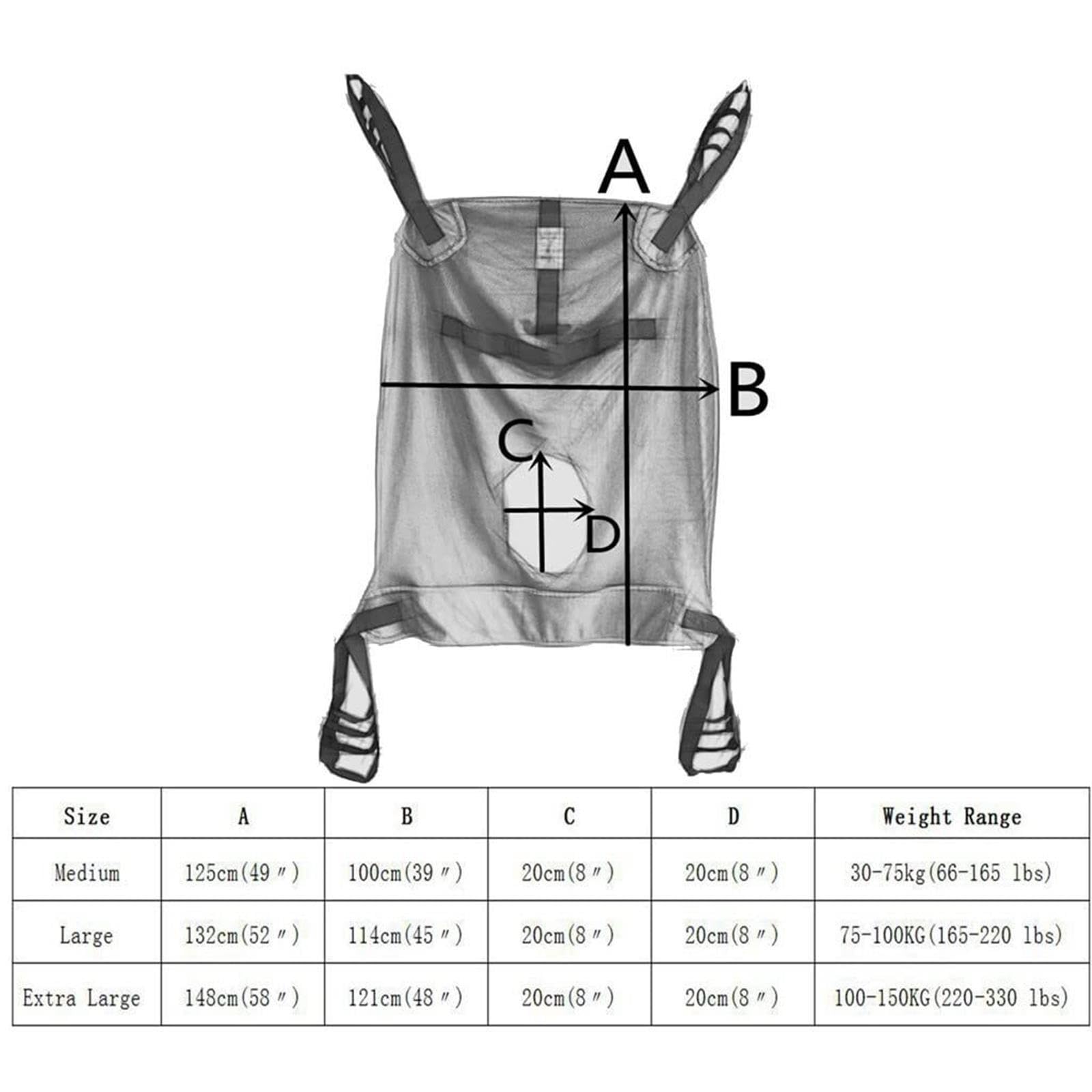 Eslinga Universal For Elevación De Pacientes, Eslinga De Cuerpo Completo