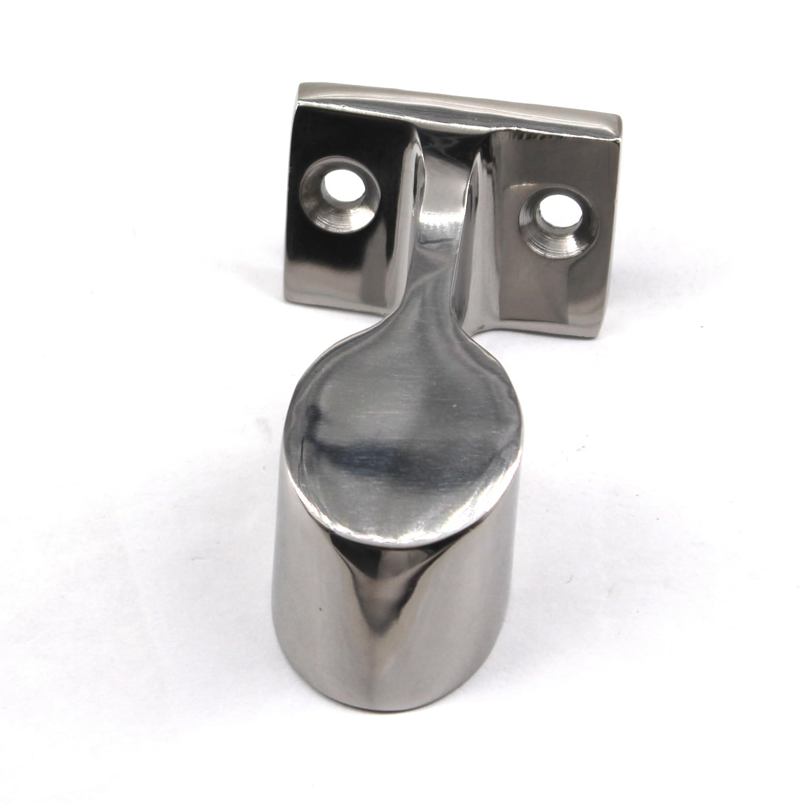 Staffa terminale per corrimano per barche da 2,2 cm, 60 gradi, in acciaio inox 316, per yacht e barche (2 pezzi con viti)